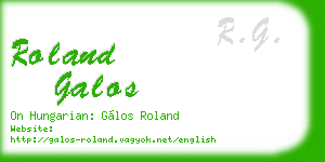 roland galos business card