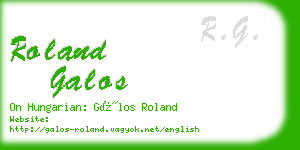 roland galos business card